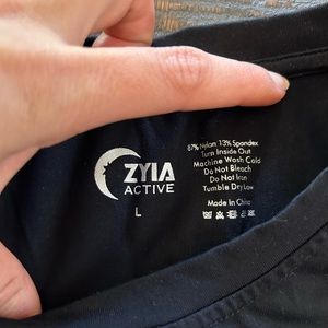 ZYIA active black crop top